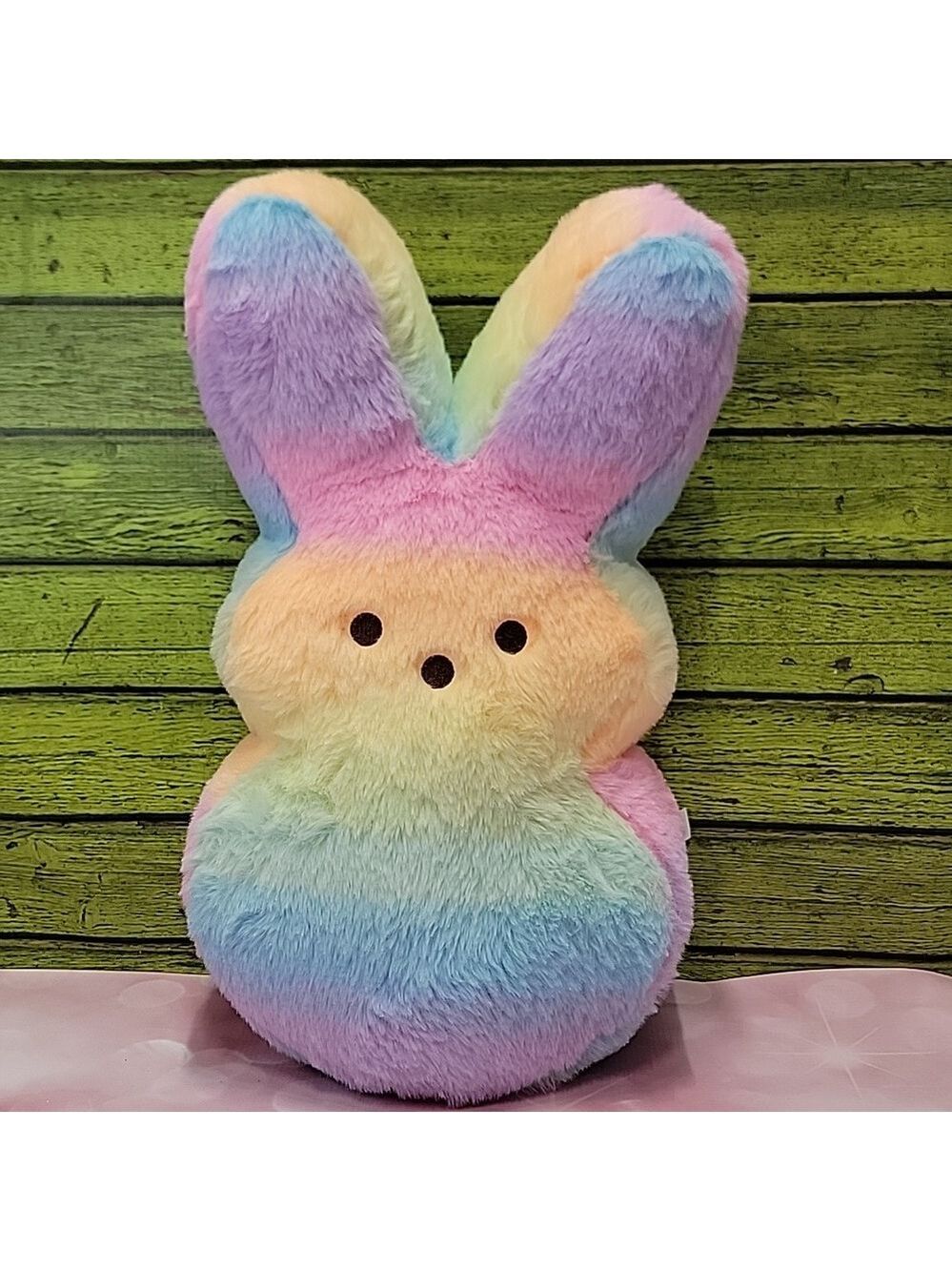 Large Pastel Rainbow Easter Bunny Rabbit Peeps Tie-dye